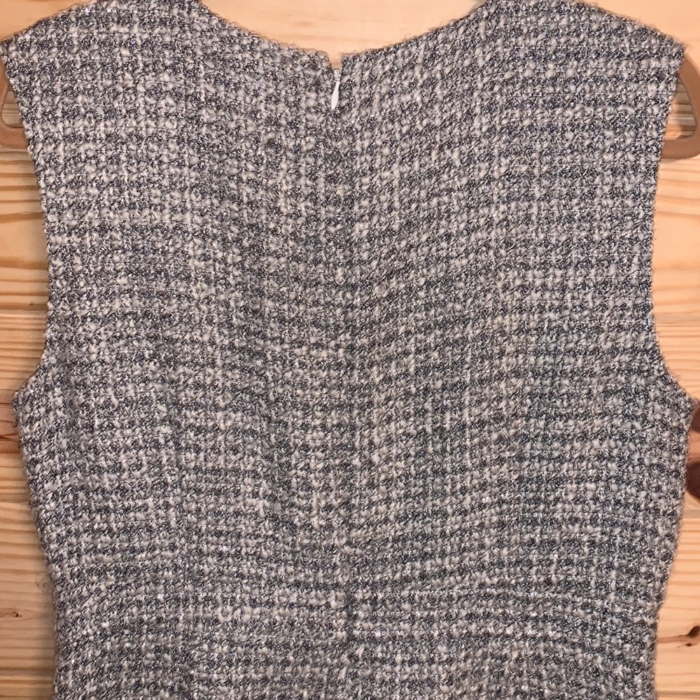 J Crew Silver & Ivory Dress Size 12 - Picture 6 of 6